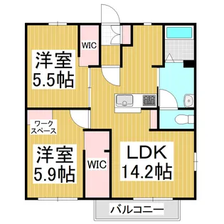 DIAS RIVER SIDE A棟【1階】の間取り