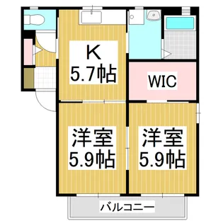 メゾン・ド・ソレーユA棟【2階】の間取り
