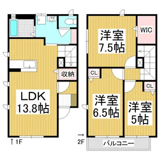 フォーレスモコ B棟【101号室】の間取り