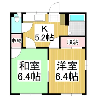 フォーブルインターB【1階】の間取り