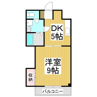 カイセー三芳【203号室】の間取り
