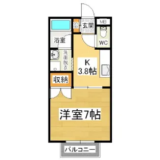 メゾニティ牧野B棟【211号室】の間取り