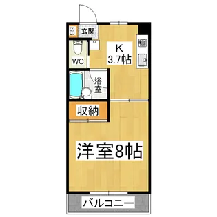 カルネ村井【109号室】の間取り