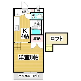 サンリビエール【206号室】の間取り