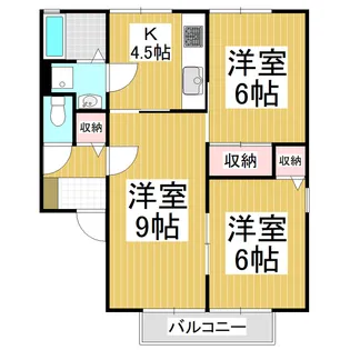 ボンビラス・HOSONO B【1階】の間取り