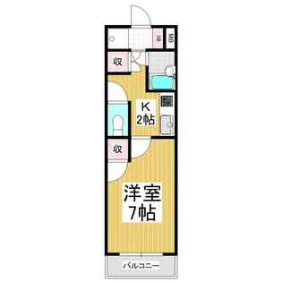 ロワールモモセビル【407号室】の間取り