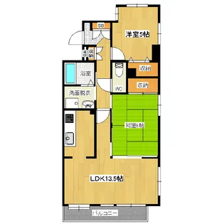 サンシャイン北松本【401号室】の間取り