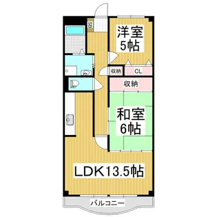 並柳ハイツ【2階】の間取り