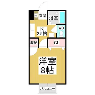 グリーンタウンクボタⅡ【102号室】の間取り