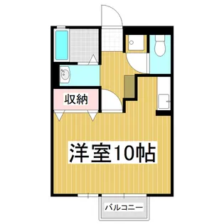 ハイブルーム【102号室】の間取り