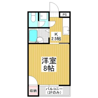 ロイヤルコーポ松本1号棟【1階】の間取り