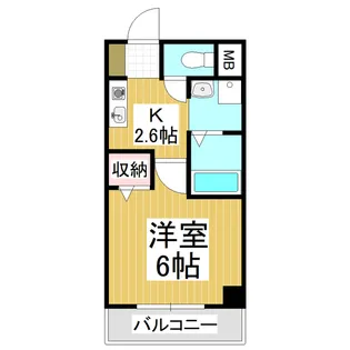ロワール中央ビル【806号室】の間取り