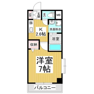 ロワール中央ビル【607号室】の間取り