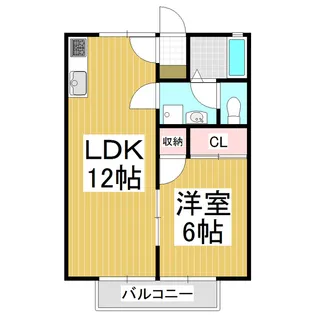 セジュール清水東【2階】の間取り