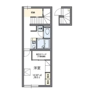 レオパレスボヌール山辺【210号室】の間取り