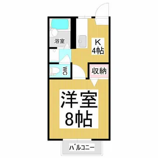 フレグランスARAI B棟【205号室】の間取り