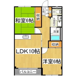 長野県松本市里山辺【マンション】の間取り