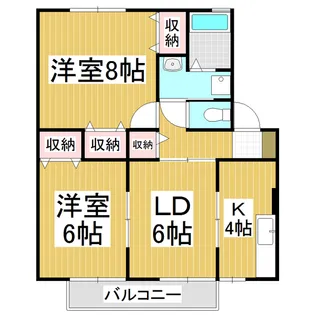 グランドール沢村B【106号室】の間取り
