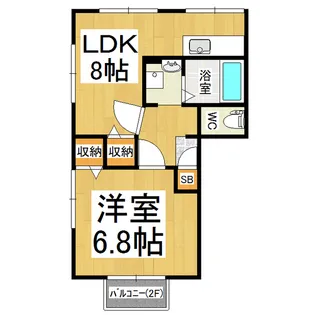 フレグランスオザワ【101号室】の間取り