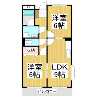 Limpiaグランドパーク早川【301号室】の間取り