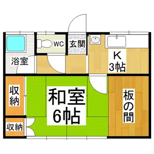 コーポつかまB棟【208号室】の間取り