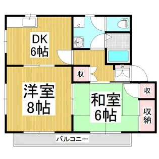 フレグランスタツザワA【202号室】の間取り