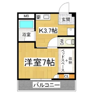 メゾン巣山【302号室】の間取り