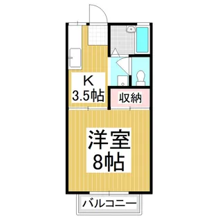 メゾン牧野【201号室】の間取り