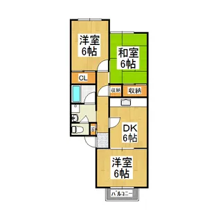 金井マンションA棟【202号室】の間取り
