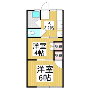 奈良井ハイツ (シティハイム奈良井)【104号室】の間取り