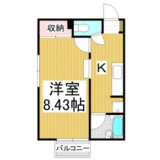 ハイツ信楽 B棟【2階】の間取り