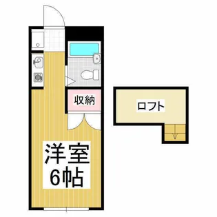 第1ビレッヂ白瀬渕【208号室】の間取り