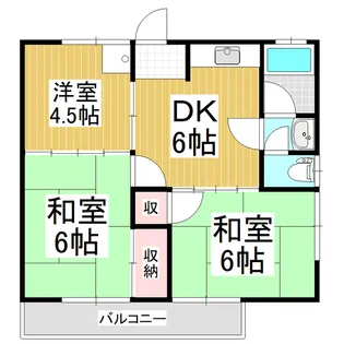 ハイツやま【202号室】の間取り