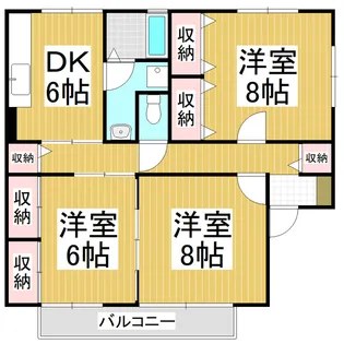 グレイスタウンⅡ A棟【201号室】の間取り