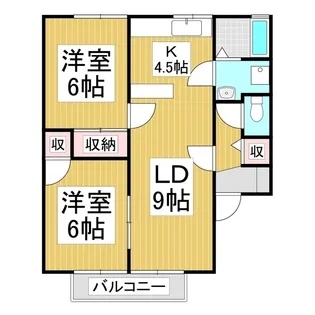グレイスタウンⅡ A棟【2階】の間取り