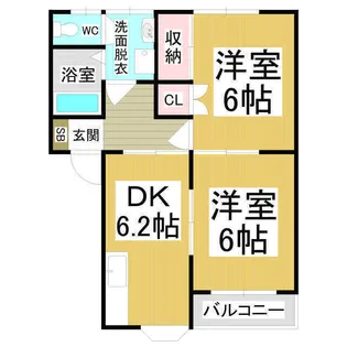 メゾン並柳A棟【203号室】の間取り
