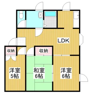 ハイツただちや【102号室】の間取り
