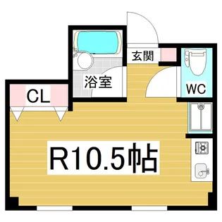 1Rの間取り画像