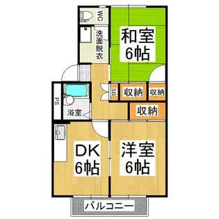 プレジール宮沢【102号室】の間取り