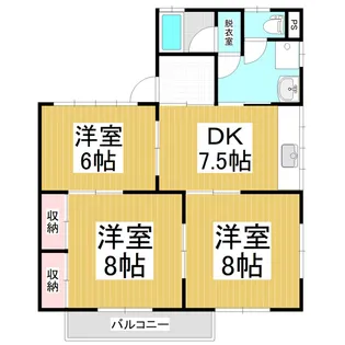 サワーパレスA【101号室】の間取り