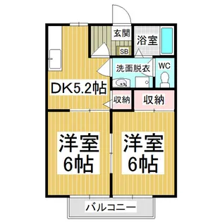 SunPark A【102号室】の間取り