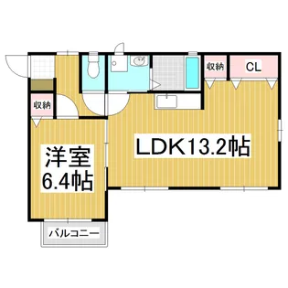 サニーコート井川城 B【2階】の間取り