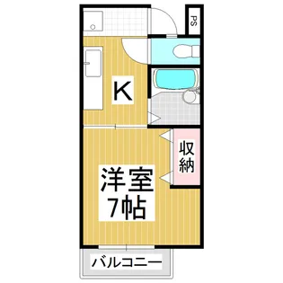 グローリーハイツ A・B棟【A202号室】の間取り