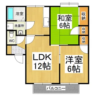 ラ・プレーヌD棟【202号室】の間取り