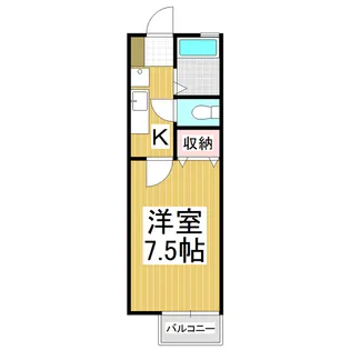 コーポ富士【101号室】の間取り