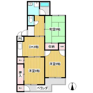城山マンション【301号室】の間取り