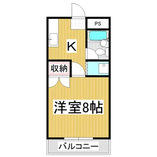 宮の前ハイツ むらせ【203号室】の間取り