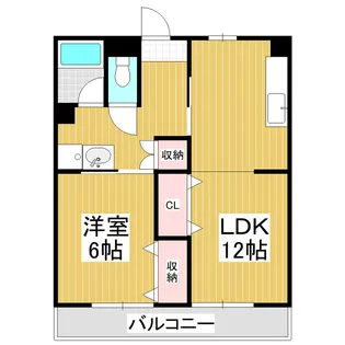 レジデンス美須々【207号室】の間取り