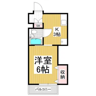 レジデンス美須々【206号室】の間取り