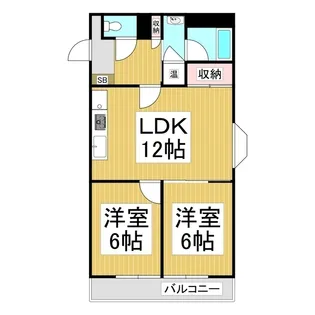 マイタウン松本【110号室】の間取り